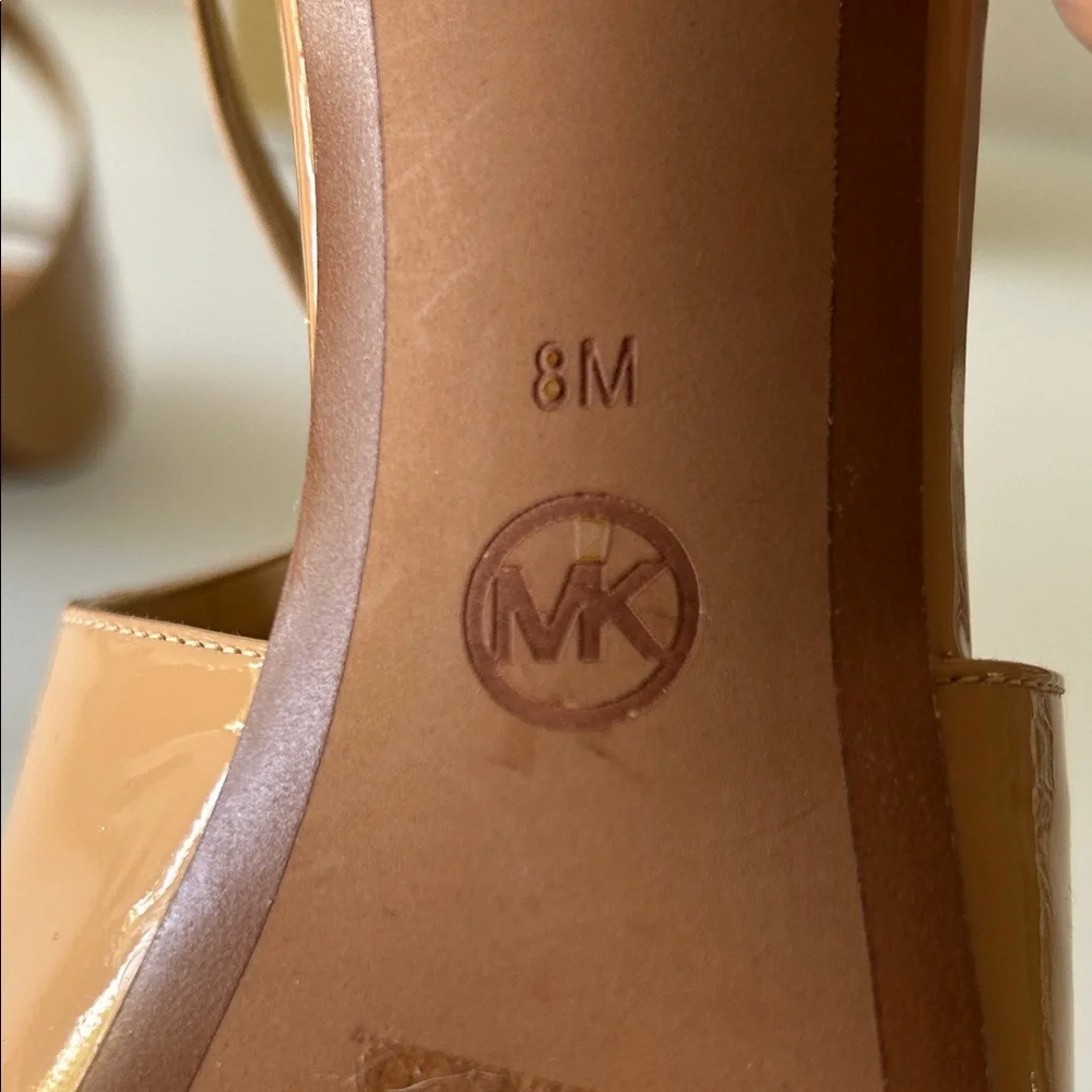 Michael Kors Catia Patent Leather Heeled Sandals - Picture 7 of 8